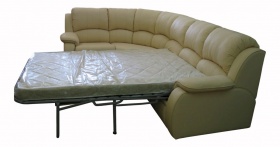 Угловой диван-кровать Мирано (натуральная кожа)