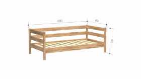 Кровать одинарная 800 В-2/1 "Марибель" 