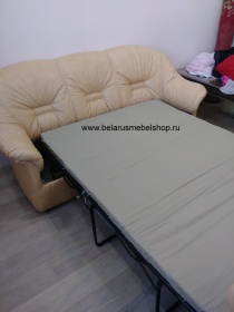 Трехместный  диван-кровать Омега (натуральная кожа)
