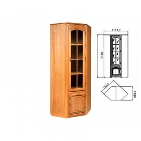 Шкаф с витриной угловой "Элбург" БМ-1773