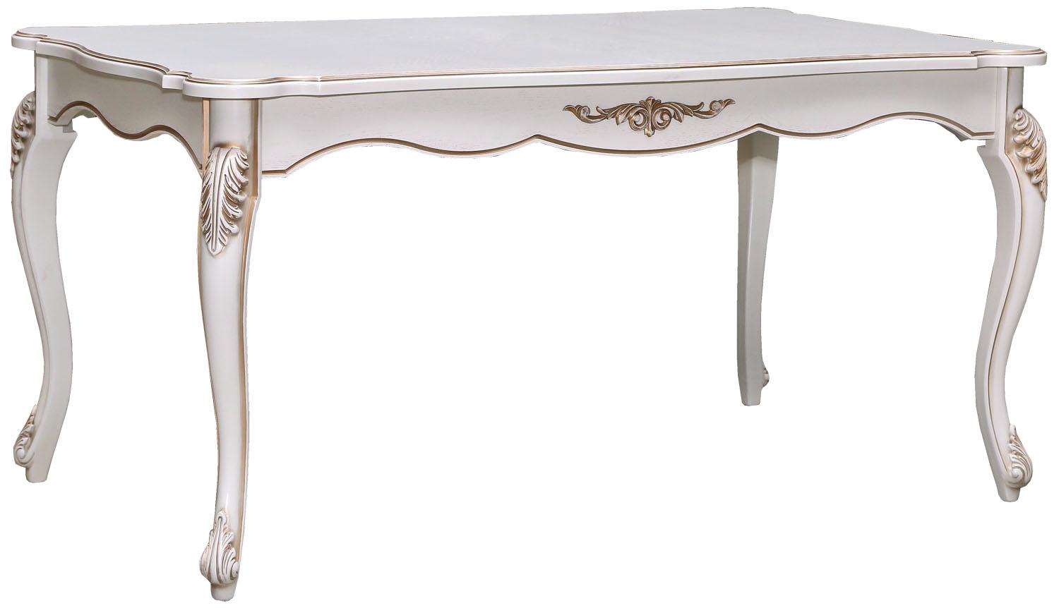 Стол обеденный «Алези» П1.350.4.07 (П353.07) слоновая кость с золочением