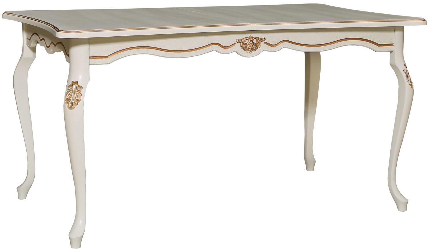 Стол обеденный «Алези» П1.350.4.06 (П353.06)" слоновая кость с золочением