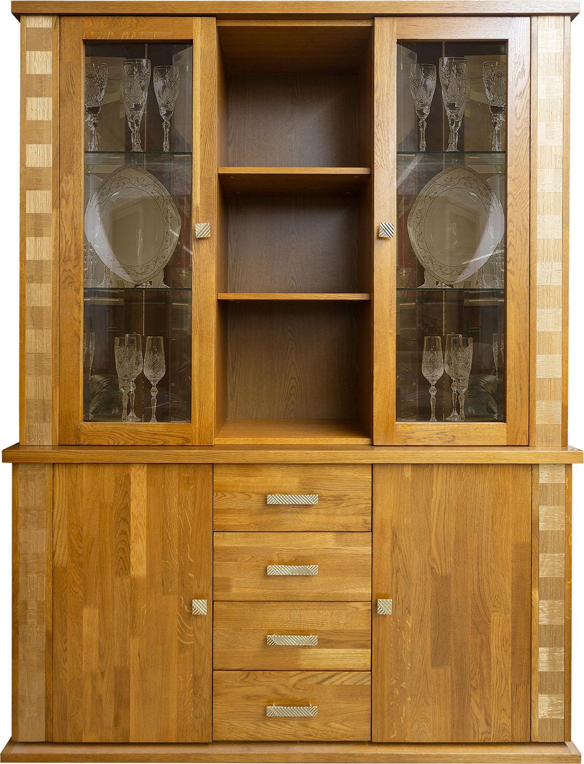 Шкаф 3д «Тунис» П6.343.0.06 (П343.06Ш) дуб рустикаль с золочением