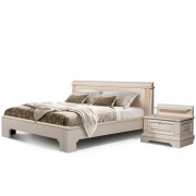 Кровать двуспальная "Престиж" ГМ-5981 крем с патиной