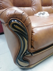 Трехместный  диван-кровать Изабель-2 (натуральная кожа). В НАЛИЧИИ.