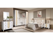 Спальня "Монреаль 5" белая/крем
