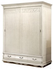 Шкаф-купе "Оскар" белая эмаль с темной патиной Шкаф-купе "Оскар" белая эмаль с темной патиной
