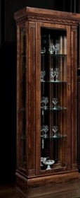 Шкаф  с витриной "Ривьера" ГМ-5801 беловежский орех