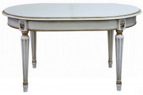 Стол "Милана 10" П313.02 слоновая кость с золочением