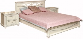 Кровать двуспальная "Валенсия 2М" античная темпера с серебром Кровать двуспальная "Валенсия 2М" античная темпера с серебром