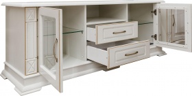 Тумба "Верди-Люкс ТВ2" слоновая кость с золочением Тумба "Верди-Люкс ТВ2" слоновая кость с золочением