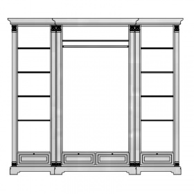 Шкаф для платья и белья "Престиж" ГМ-5924 Шкаф для платья и белья "Престиж" ГМ-5924