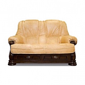 Двухместный кожаный диван-кровать Лондон