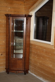 Шкаф с зеркальной витриной "Алези 10" (античная бронза)