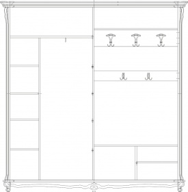Шкаф комбинированный «Алези 2з» П540.02з