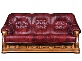 Трехместный  диван-кровать Гамлет (натуральная кожа)