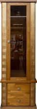 Шкаф с витриной «Тунис» П6.343.0.19 (П343.19-1Ш) медовый с золочением