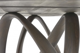 Стол обеденный "Инфинити одиночный" круглая деревянная столешница