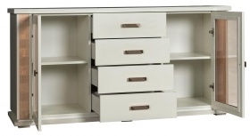 Тумба комбинированная «Тунис» П6.343.0.03 (П343.03Ш) слоновая кость с серебром