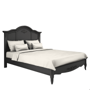 Кровать "Belverom" с жестким изголовьем 180*200  черный