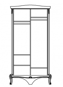 Шкаф 2-дверный "Мокко" ММ 316-01/02