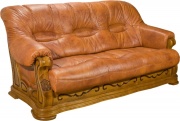 Трехместный  диван-кровать Консул-21 (натуральная кожа)