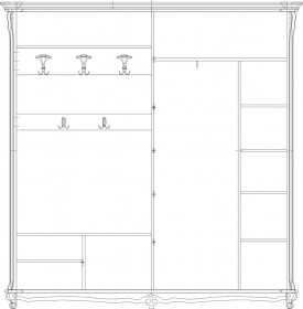 Шкаф комбинированный «Алези 2з» П540.02з-01