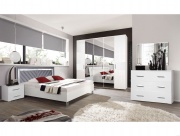 Спальня "Вена 4" белый глянец/белый декор