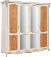 Шкаф «Альба 02» П524.02 слоновая кость с золочением