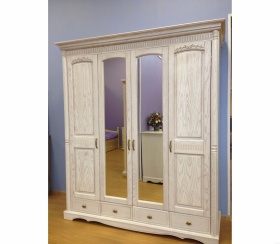 Шкаф 4-х дверный "Паола" БМ-2164 розовый пепел