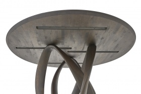 Стол обеденный "Инфинити одиночный" круглая деревянная столешница