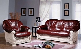Трехместный  диван-кровать Милан-1(натуральная кожа)