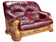 Двухместный кожаный диван-кровать Консул-21