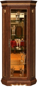 Шкаф с витриной "Милана 10" П265.10 черешня с золочением