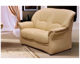 Двухместный кожаный диван-кровать Биарриц