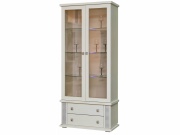 Шкаф с витриной "Тунис" П343.12Ш слоновая кость