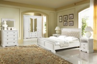 Спальня с декором "Афина" белая эмаль