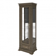 Шкаф с витриной "Верди-Люкс 1з" (табак)