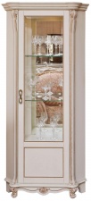 Шкаф с витриной «Алези» П1.350.0.13 (П350.13) слоновая кость с золочением  