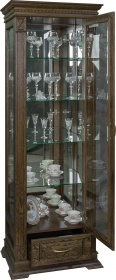 Шкаф-витрина «Верди Классик» П1.0487.0.11 (П487.11з) табак