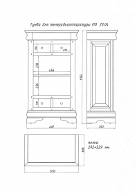Тумба для ТВ "Луи Филипп" МО 23.04