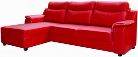 Угловой диван-кровать Люксор (малый,натуральная кожа)