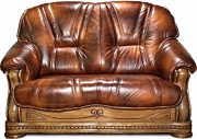 Двухместный кожаный диван-кровать Милан-1