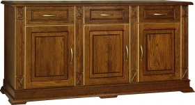 Тумба "Верди Люкс 3" черешня с золочением Тумба "Верди Люкс 3" черешня с золочением