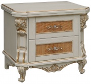 Тумба прикроватная "Альба 03с" П 524.03с слоновая кость с золочением