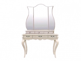 Туалетный столик "Оскар" белая эмаль с темной патиной Туалетный столик "Оскар" белая эмаль с темной патиной