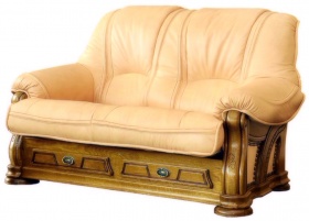 Двухместный кожаный диван-кровать Лондон