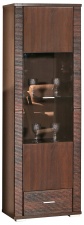 Шкаф с витриной «Гресс» П501.04 дуб сонома темный