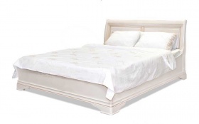 Кровать "Влада" белая эмаль с золотой патиной без изножья