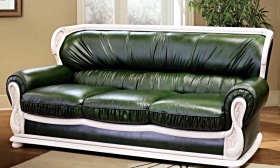 Трехместный  диван-кровать Оксфорд (натуральная кожа)